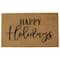 30" Happy Holidays Natural Coir Christmas Doormat